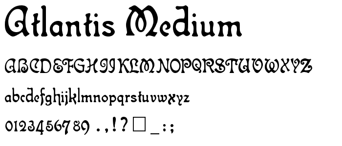 Atlantis Medium font